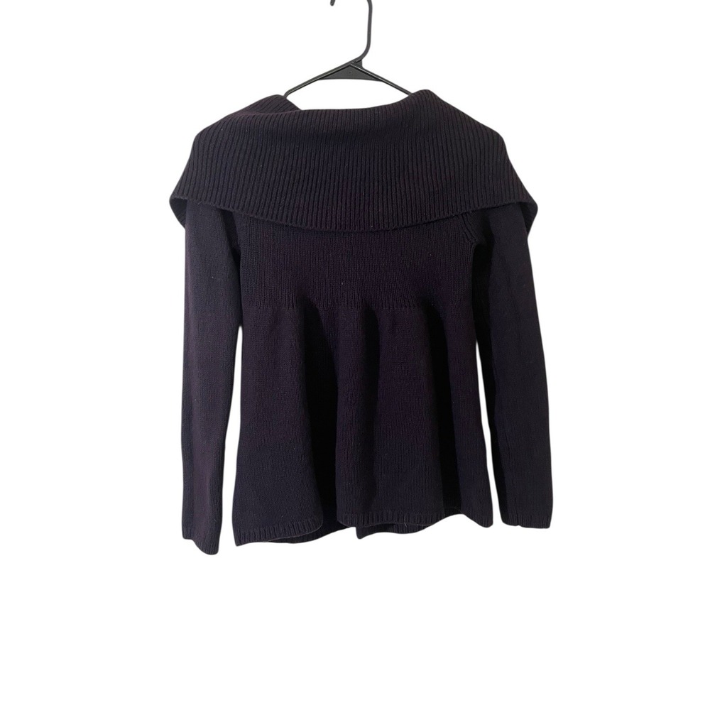 Vince Black Wool Blend Button Down Split Cowl Nec… - image 2